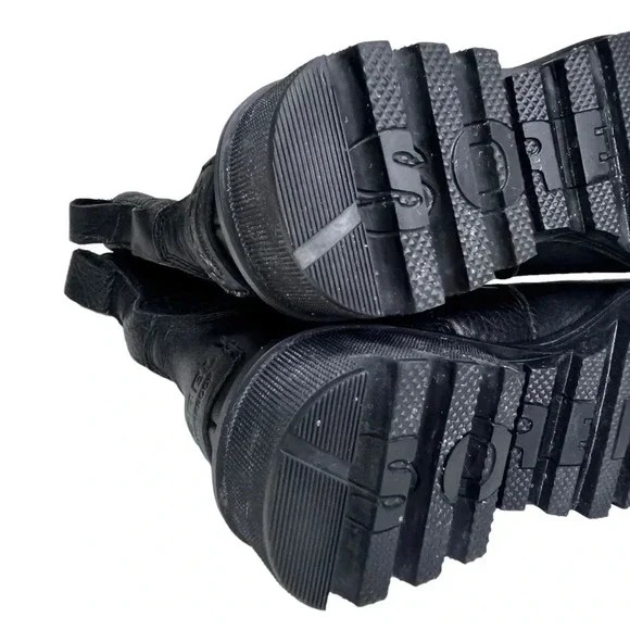 Sorel Phoenix Black Leather Waterptoof Moto Engineer Boot Size 6 - Picture 10 of 10